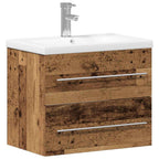 vidaXL Waschbeckenschrank 2 pcs Altholz Engineered Holz und Keramik