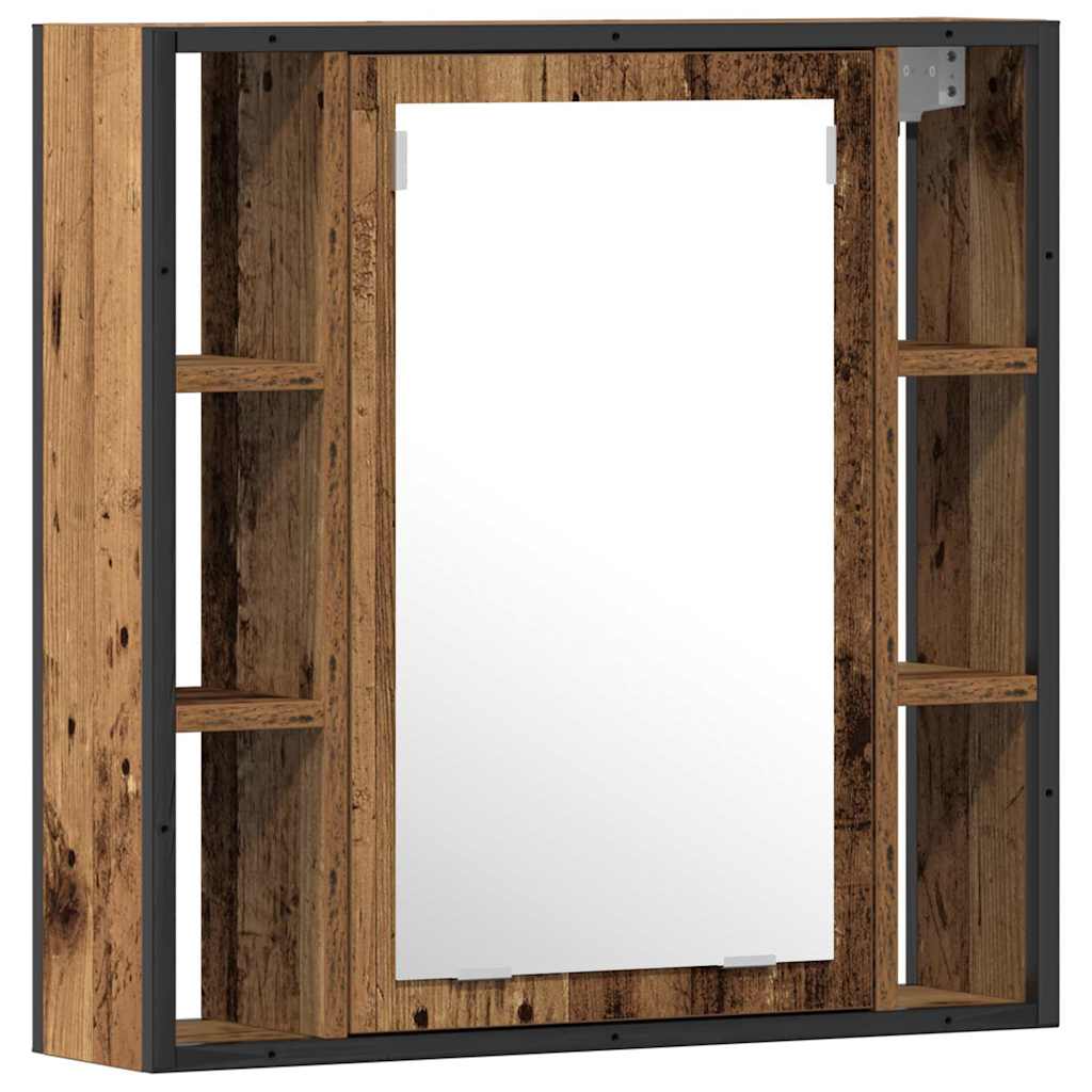 vidaXL Badezimmermöbel-Set mit Regal mit Tür 2 pcs Braun Holzwerkstoff