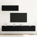 vidaXL TV-Schrankset 3 pcs Schwarz Eichen-Optik Holzwerkstoff