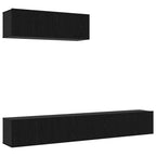 vidaXL TV-Schrankset 3 pcs Schwarz Eichen-Optik Holzwerkstoff