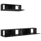 vidaXL TV-Schrankset 3 pcs Schwarz Eichen-Optik Holzwerkstoff
