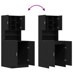 vidaXL Waschmaschinen-Schrank 2 pcs Schwarz Eichen-Optik