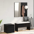 vidaXL Flurmöbel-Set 3 pcs Schwarz Eichen-Optik 80 x 31 x 40 cm