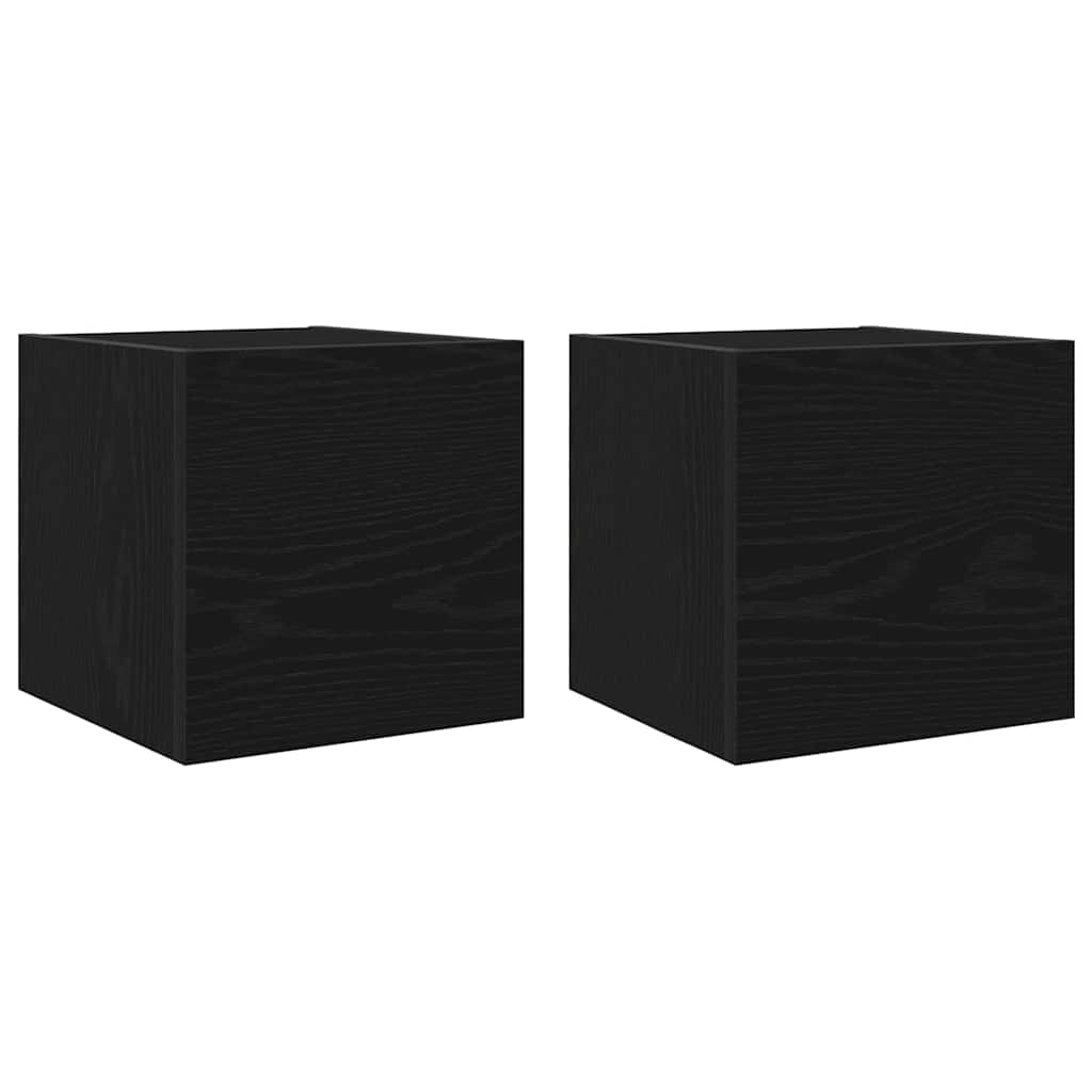 vidaXL TV-Schrankset 8 pcs Schwarz Eichen-Optik Holzwerkstoff