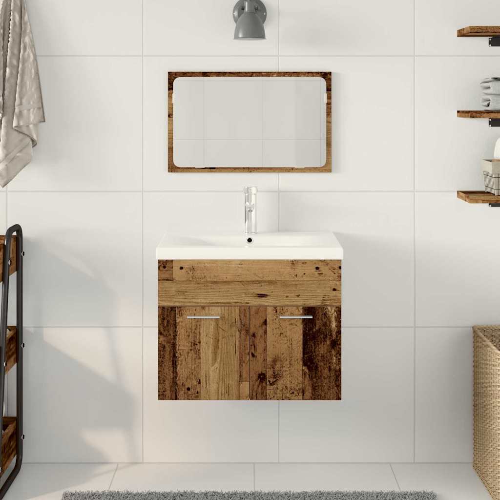 vidaXL Badezimmerschrank Altholz 60 x 38,5 x 46 cm Holzwerkstoff