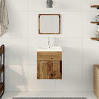 vidaXL Badezimmermöbel-Set Wandmontiert 3 pcs Altholz Holzwerkstoff