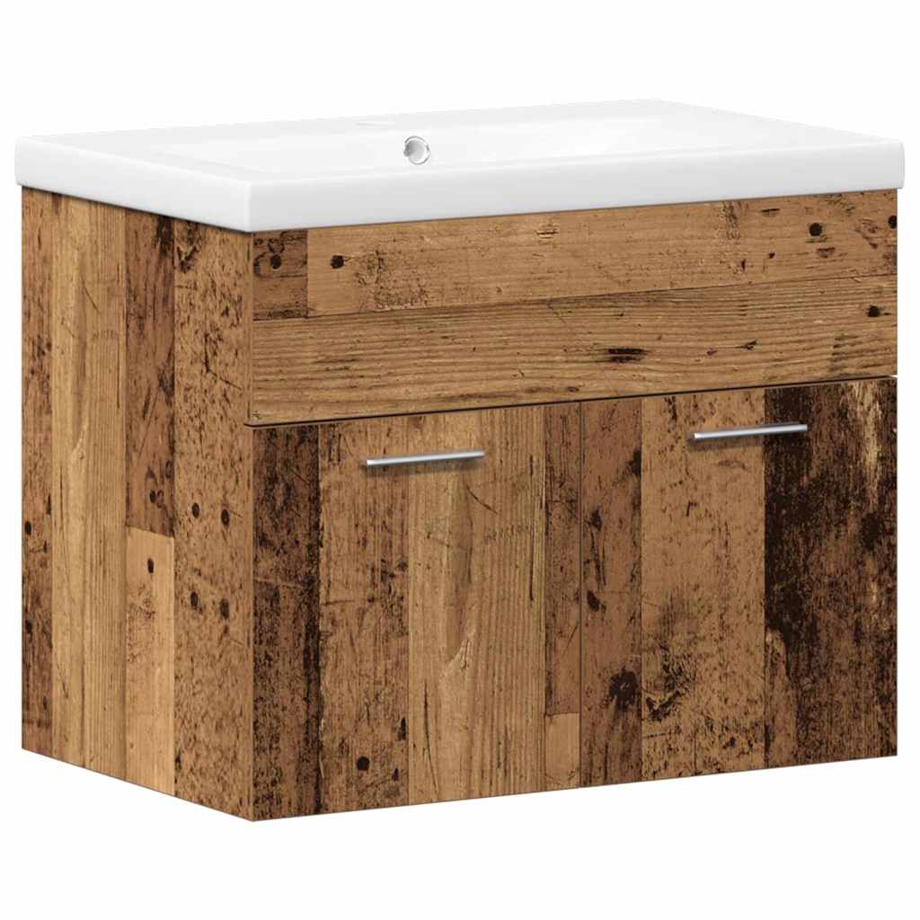 vidaXL Badezimmerschrank mit Schubladen Wandmontiert Holzwerkstoff