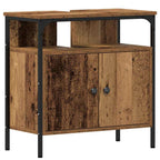 vidaXL Badezimmer Waschbeckenmöbel mit Regal 3 pcs Braun Holzwerkstoff