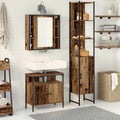 vidaXL Badezimmermöbel-Set mit Regal 3 pcs Altholz Holzwerkstoff