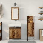 vidaXL Badezimmermöbel Set mit Speicher 3 pcs Braun 33 x 33 x 120.5 cm