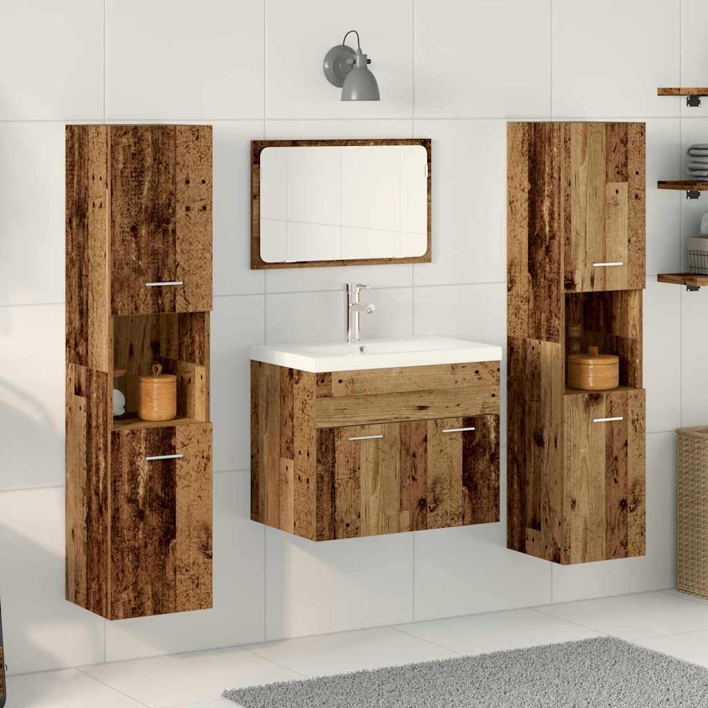 vidaXL Aufbewahrungsset Wandmontiert 4 pcs Holzwerkstoff