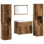 vidaXL Aufbewahrungsset Wandmontiert 4 pcs Holzwerkstoff