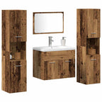 vidaXL Aufbewahrungsset Wandmontiert 4 pcs Holzwerkstoff