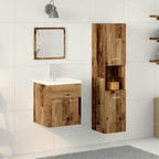 vidaXL Badezimmermöbel-Set mit Schubladen 4 pcs Altholz Holzwerkstoff