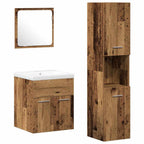 vidaXL Badezimmermöbel-Set mit Schubladen 4 pcs Altholz Holzwerkstoff