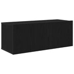 vidaXL TV-Schrankset 7 pcs Schwarz Eichen-Optik 100 x 30 x 30 cm