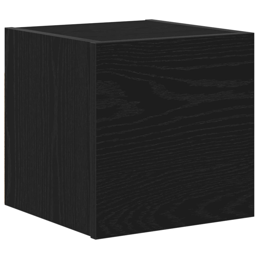 vidaXL TV-Schrankset 7 pcs Schwarz Eichen-Optik 100 x 30 x 30 cm