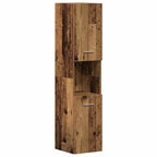 vidaXL Badezimmermöbel-Set mit Regal mit Tür 4 pcs Braun Holzwerkstoff