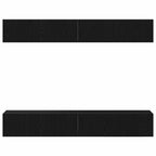vidaXL TV-Schrankset 4 pcs Schwarz Eichen-Optik 100 x 30 x 30 cm