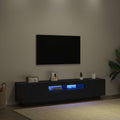 vidaXL TV-Schrankset 2 pcs Schwarz 180 x 35 x 40 cm Holzwerkstoff