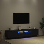 vidaXL TV-Schrankset 2 pcs Schwarz 180 x 35 x 40 cm Holzwerkstoff