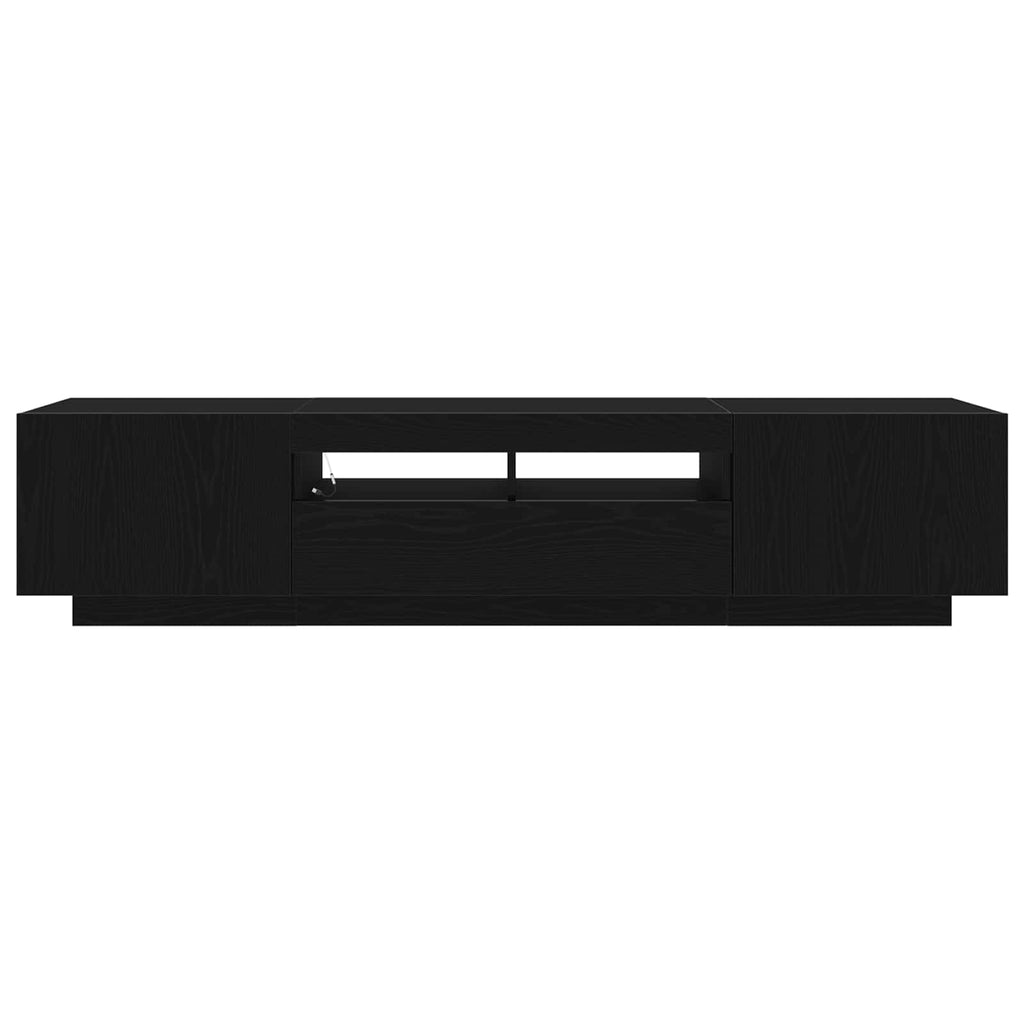 vidaXL TV-Schrankset 2 pcs Schwarz 180 x 35 x 40 cm Holzwerkstoff