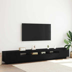 vidaXL TV-Schrankset 3 pcs Schwarz 260 x 35 x 40 cm Holzwerkstoff