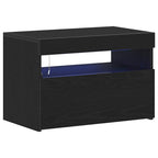 vidaXL Nachttisch Schwarz Eichen-Optik 60 x 35 x 40 cm Holzwerkstoff