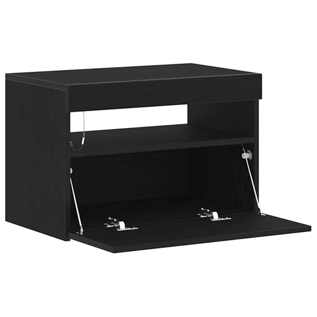 vidaXL Nachttisch Schwarz Eichen-Optik 60 x 35 x 40 cm Holzwerkstoff