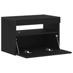 vidaXL Nachttisch Schwarz Eichen-Optik 60 x 35 x 40 cm Holzwerkstoff