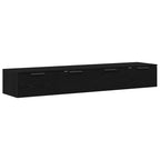 vidaXL Wandmontierter Schrank 2 pcs Schwarz Eichen-Optik Holzwerkstoff