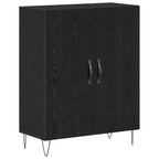 vidaXL Highboard 2 pcs Schwarz Eichen-Optik Holzwerkstoff