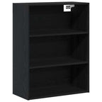 vidaXL Highboard 2 pcs Schwarz Eichen-Optik Holzwerkstoff