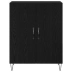 vidaXL Highboard 2 pcs Schwarz Eichen-Optik Holzwerkstoff