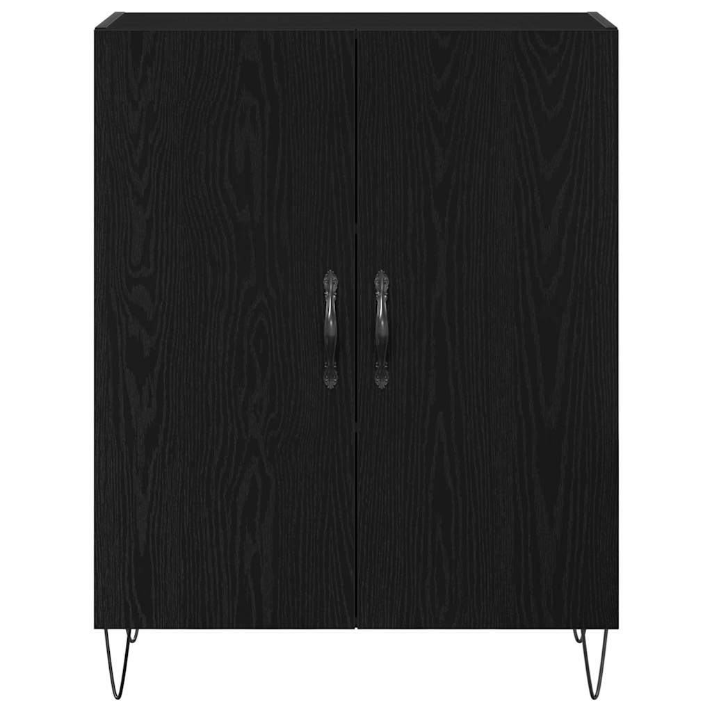 vidaXL Highboard 2 pcs Schwarz Eichen-Optik Holzwerkstoff