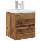 vidaXL Waschbeckenschrank mit Tür Schwarz Eichen-Optik 80 x 39 x 62 cm