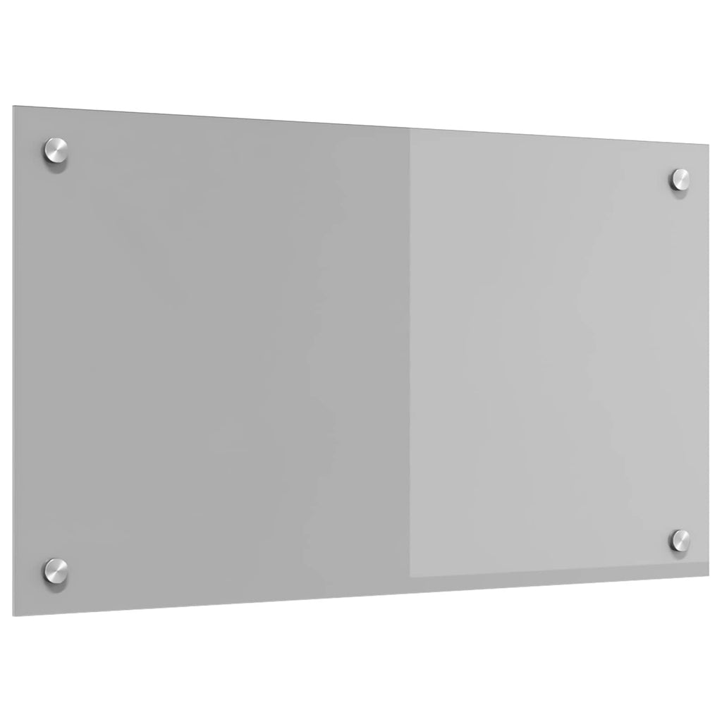vidaXL Küchenrückwand Hellgrau 70 x 40 cm Gehärtetes Glas