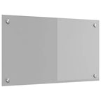 vidaXL Küchenrückwand Hellgrau 70 x 40 cm Gehärtetes Glas