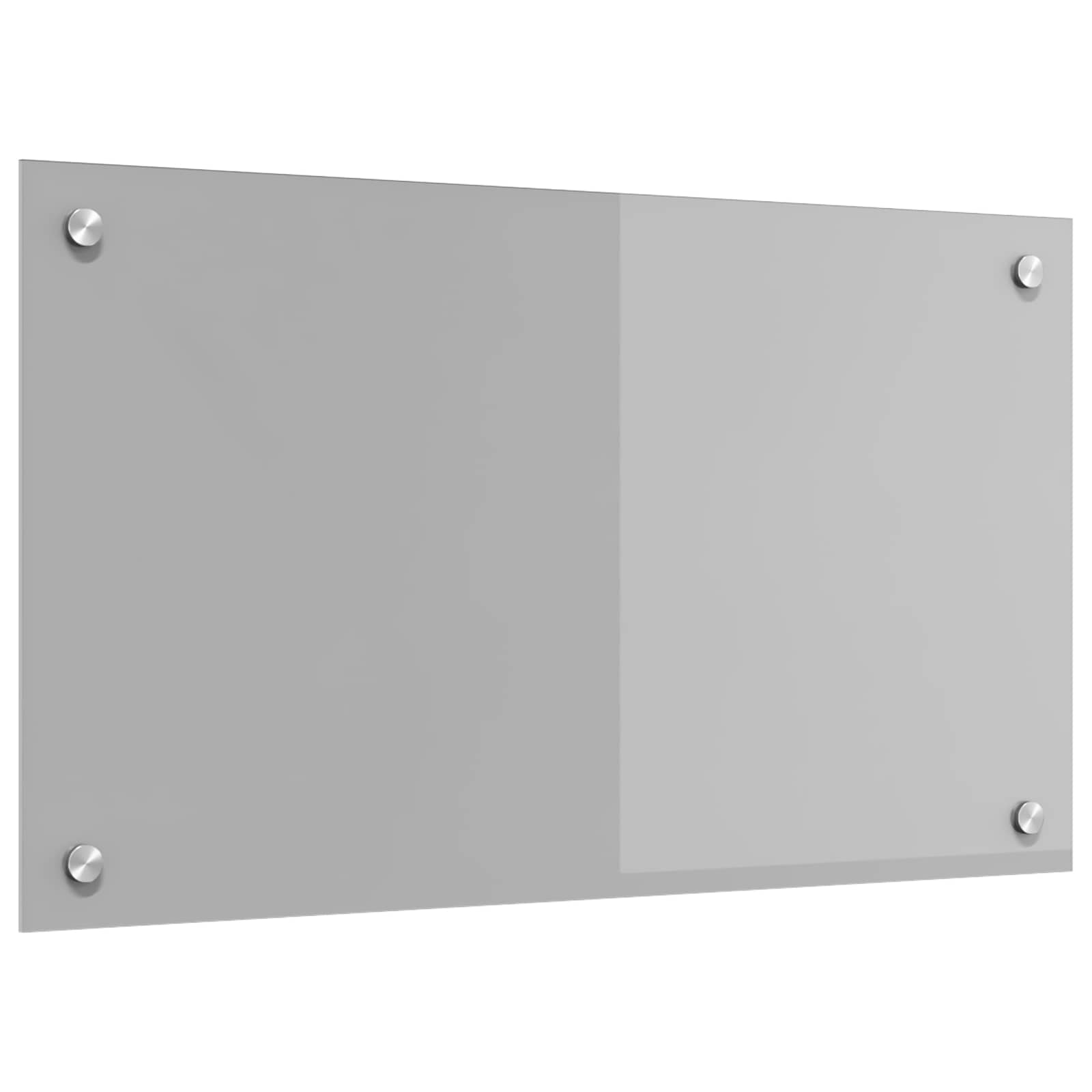vidaXL Küchenrückwand Hellgrau 70 x 40 cm Gehärtetes Glas
