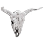 vidaXL Bullen Schädel Silber 49 x 10 x 36 cm Aluminium