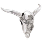 vidaXL Bullen Schädel Silber 49 x 10 x 36 cm Aluminium