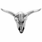 vidaXL Bullen Schädel Silber 49 x 10 x 36 cm Aluminium