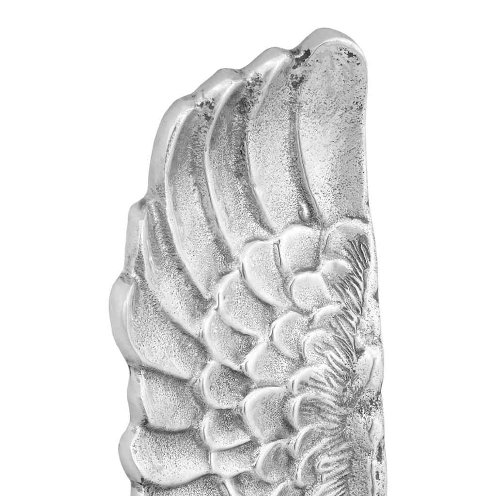 vidaXL Flügel-Skulptur 2 pcs Silber 31 x 5 x 91 cm Aluminium