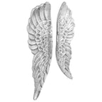 vidaXL Flügel-Skulptur 2 pcs Silber 31 x 5 x 91 cm Aluminium