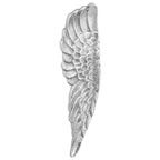 vidaXL Flügel-Skulptur 2 pcs Silber 31 x 5 x 91 cm Aluminium