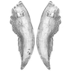 vidaXL Flügel-Skulptur 2 pcs Silber 31 x 5 x 91 cm Aluminium