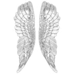 vidaXL Flügel-Skulptur 2 pcs Silber 31 x 5 x 91 cm Aluminium
