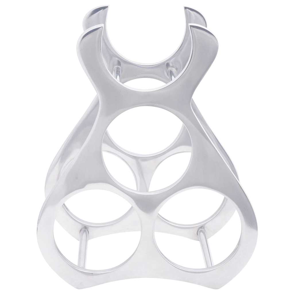 vidaXL Weinregal Silber 23 x 14 x 28 cm Aluminium
