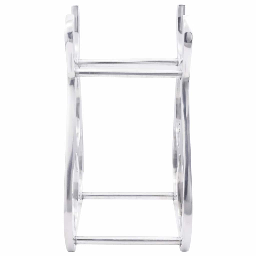 vidaXL Weinregal Silber 23 x 14 x 28 cm Aluminium