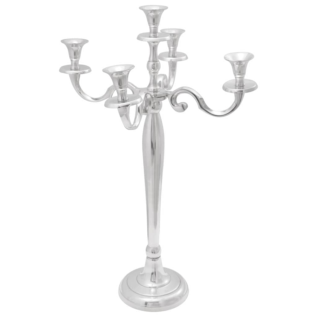 vidaXL Kerzenhalter Silber 39 x 39 x 60 cm Aluminium